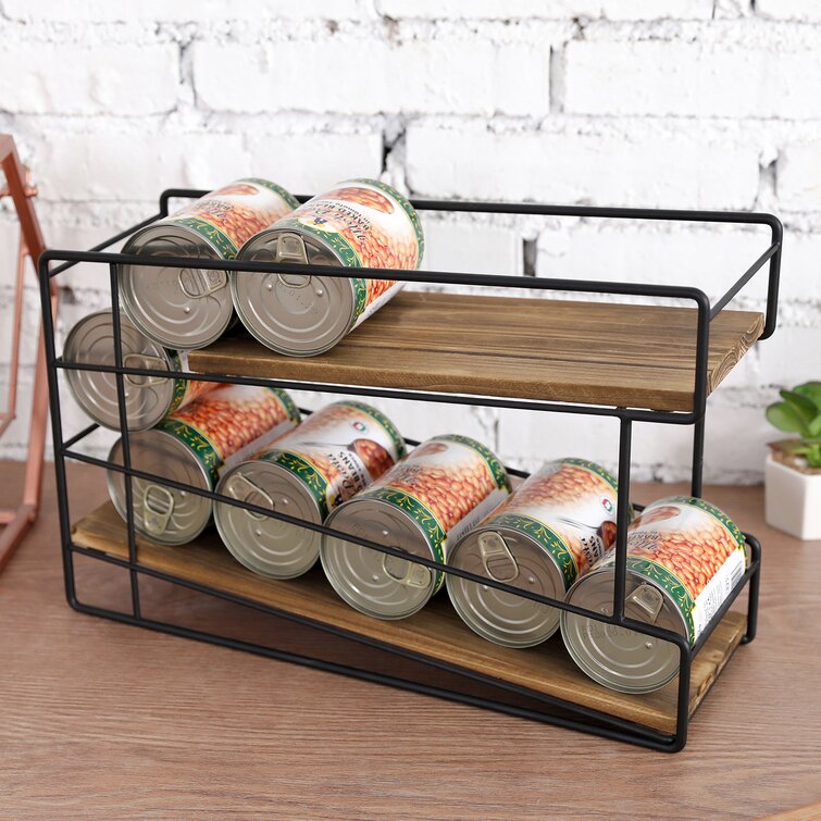 2 Tier Metal Wire Pantry Canned Food Dispenser